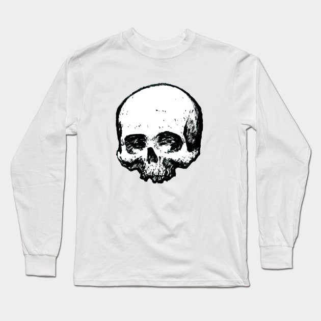 Old Skull Long Sleeve T-Shirt by StefanoArtibani